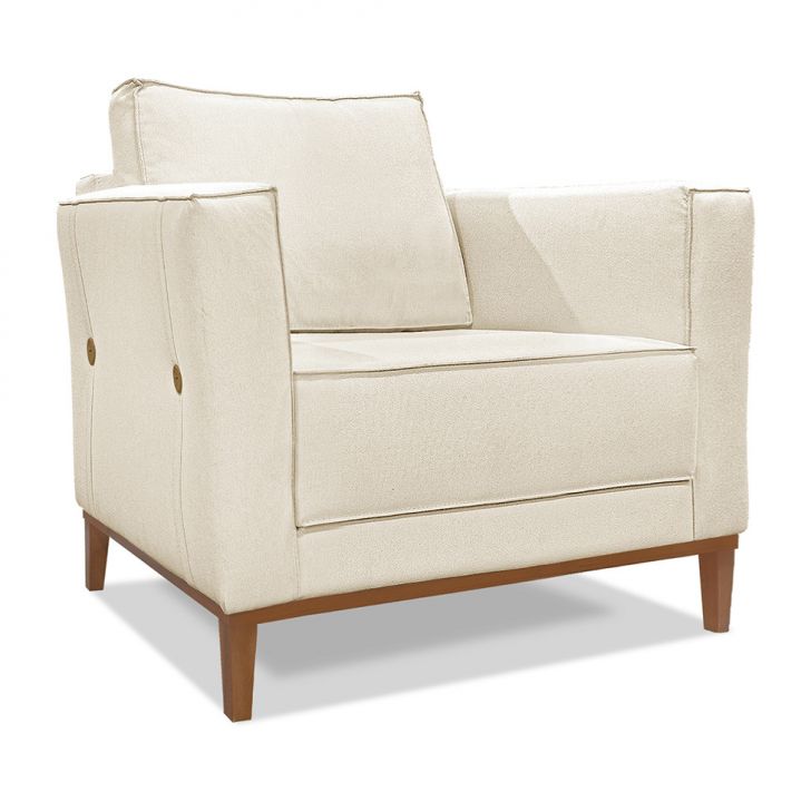 Conjunto com 2 Poltronas Potenza Linho Natural