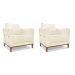 Conjunto com 2 Poltronas Potenza Linho Pérola