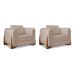 Conjunto com 2 Poltronas Yves Linho Areia
