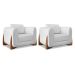 Conjunto com 2 Poltronas Yves Linho Grigio