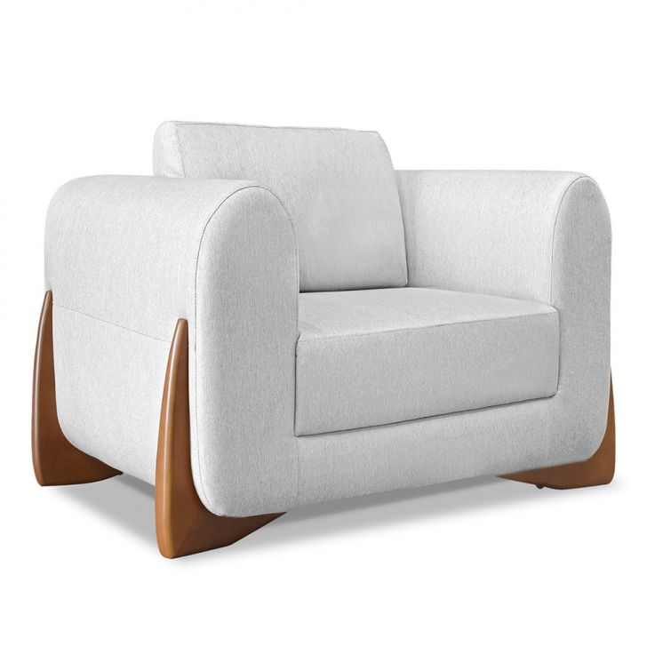 Conjunto com 2 Poltronas Yves Linho Grigio