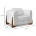 Conjunto com 2 Poltronas Yves Linho Grigio