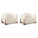 Conjunto com 2 Poltronas Yves Linho Natural