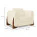 Conjunto com 2 Poltronas Yves Linho Pérola