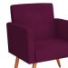 Conjunto com 2 Poltronas e 1 Puff Dallas Veludo Marsala