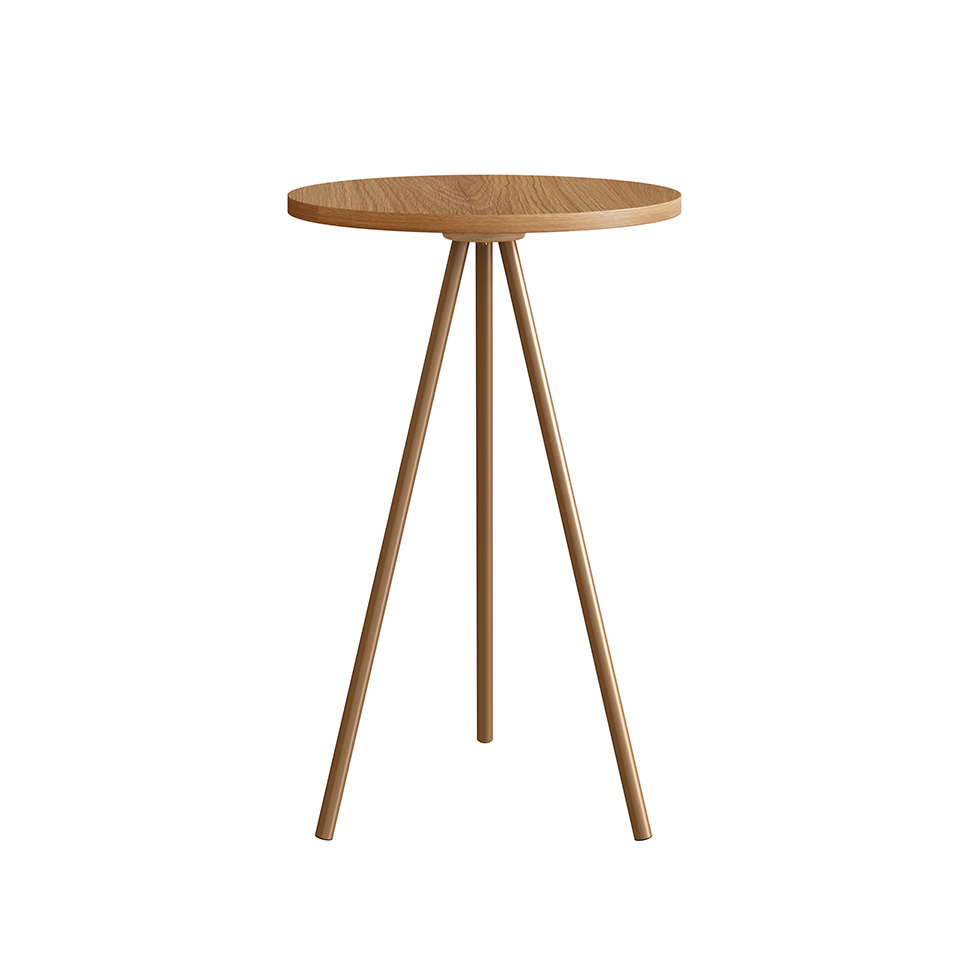 Conjunto com 3 Mesas Laterais Neão Hanover e Dourado