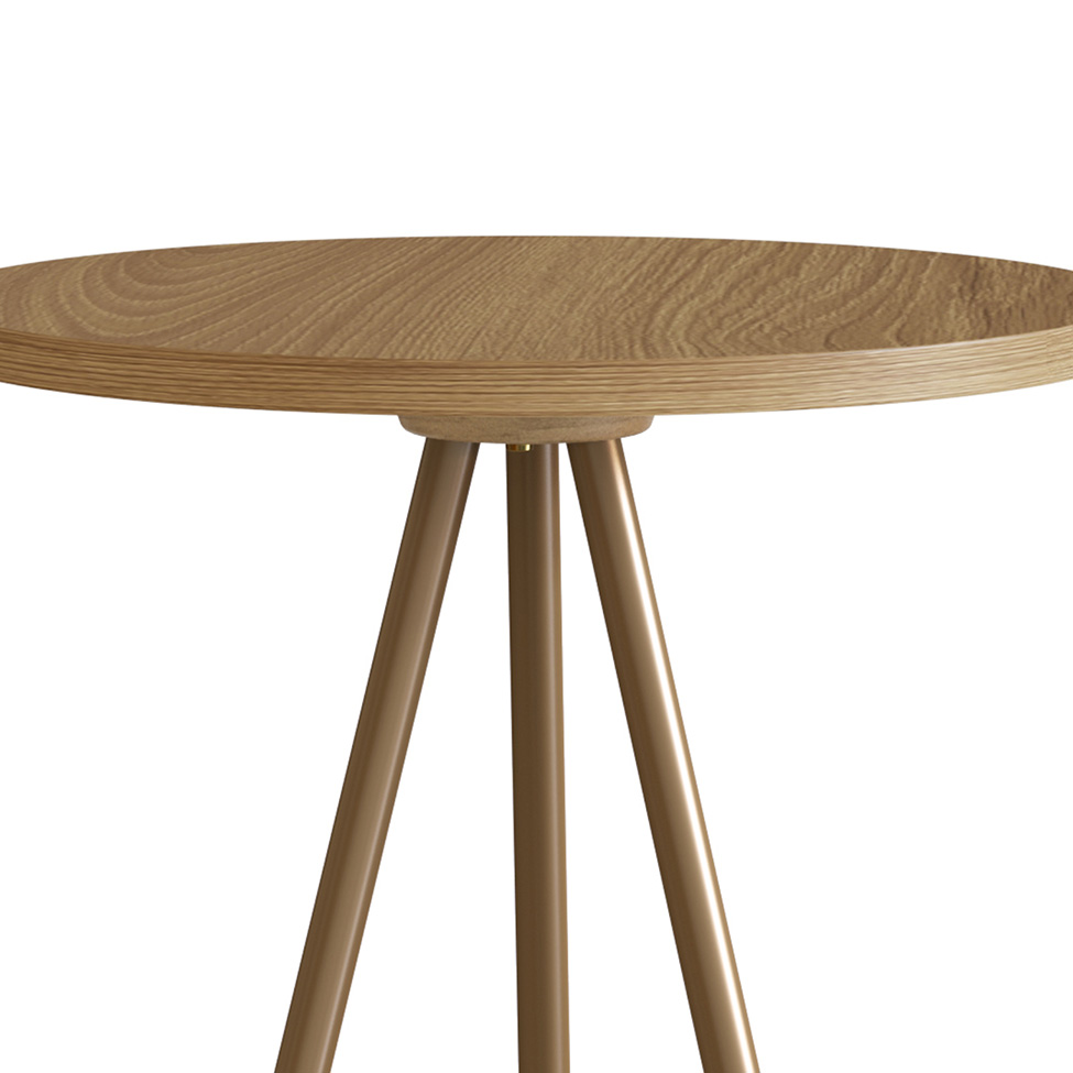 Conjunto com 3 Mesas Laterais Neão Hanover e Dourado