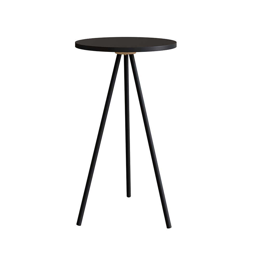 Conjunto com 3 Mesas Laterais Neão Preto
