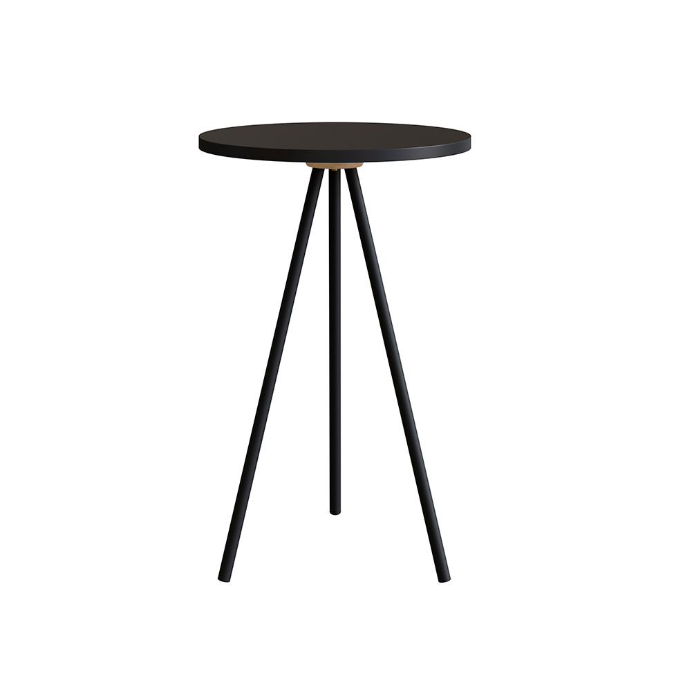 Conjunto com 3 Mesas Laterais Neão Preto