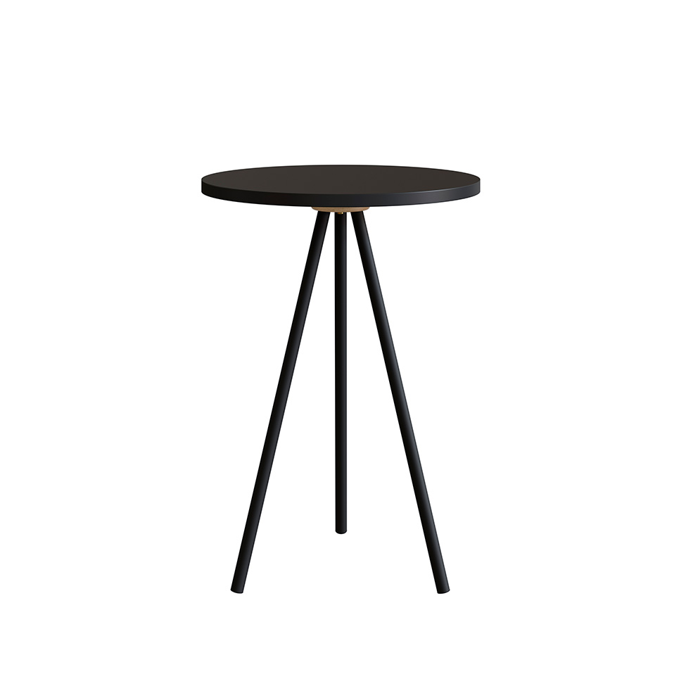 Conjunto com 3 Mesas Laterais Neão Preto