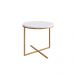Conjunto com 3 Mesas Redondas Volpi Branco e Dourado