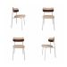 Conjunto com 4 Cadeiras Alloa Polipropileno Areia e Whisky