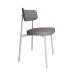 Conjunto com 4 Cadeiras Alloa Polipropileno Cinza Claro e Branco