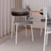 Conjunto com 4 Cadeiras Alloa Polipropileno Cinza Claro e Café