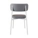 Conjunto com 4 Cadeiras Alloa Polipropileno Cinza e Branco