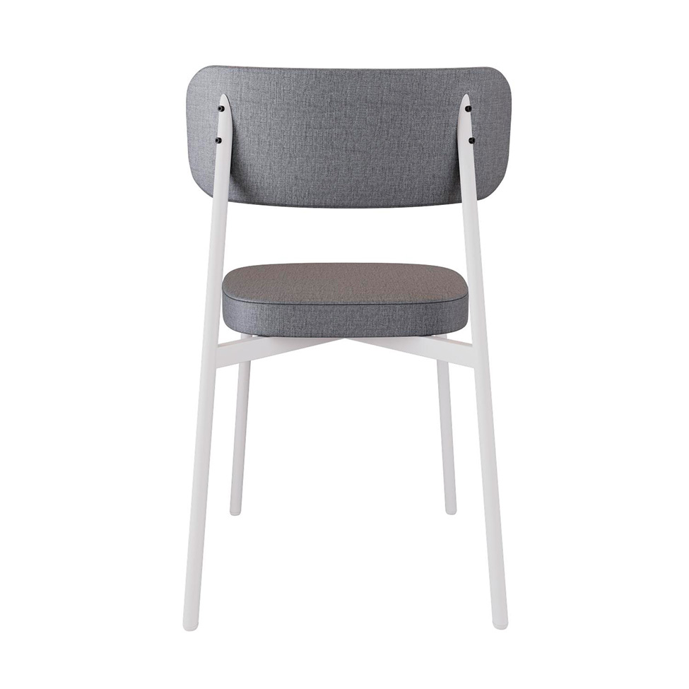 Conjunto com 4 Cadeiras Alloa Polipropileno Cinza e Branco