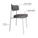 Conjunto com 4 Cadeiras Alloa Polipropileno Cinza e Branco