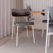 Conjunto com 4 Cadeiras Alloa Polipropileno Cinza e Café