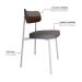 Conjunto com 4 Cadeiras Alloa Polipropileno Cinza e Whisky