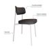 Conjunto com 4 Cadeiras Alloa Polipropileno Grafite e Branco