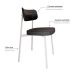 Conjunto com 4 Cadeiras Alloa Polipropileno Grafite e Preto