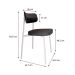 Conjunto com 4 Cadeiras Alloa Polipropileno Grafite e Preto