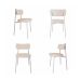 Conjunto com 4 Cadeiras Alloa Polipropileno Palha e Branco
