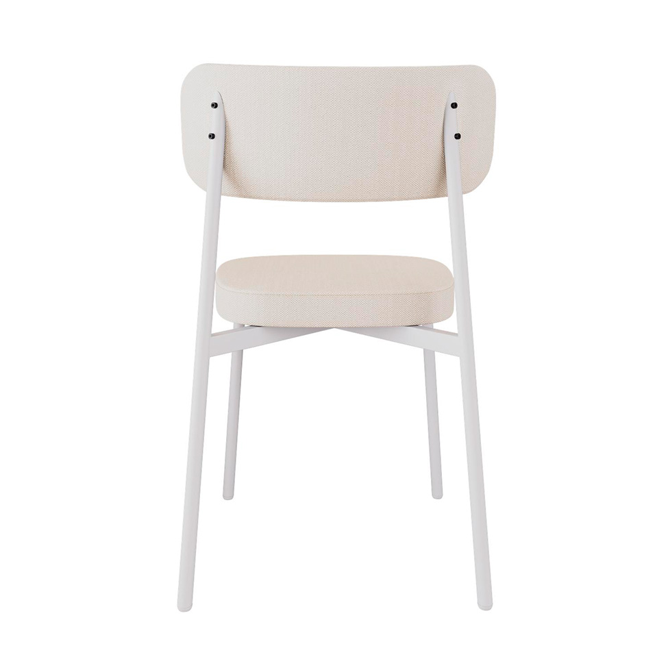 Conjunto com 4 Cadeiras Alloa Polipropileno Palha e Branco