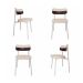 Conjunto com 4 Cadeiras Alloa Polipropileno Palha e Café