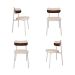 Conjunto com 4 Cadeiras Alloa Polipropileno Palha e Whisky