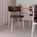Conjunto com 4 Cadeiras Alloa Revestimento Sintético Café e Branco