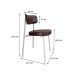 Conjunto com 4 Cadeiras Alloa Revestimento Sintético Café e Branco