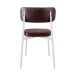 Conjunto com 4 Cadeiras Alloa Revestimento Sintético Café e Branco