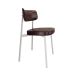 Conjunto com 4 Cadeiras Alloa Revestimento Sintético Café e Branco