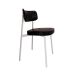 Conjunto com 4 Cadeiras Alloa Revestimento Sintético Preto e Branco