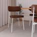 Conjunto com 4 Cadeiras Alloa Revestimento Sintético Whisky e Branco