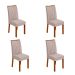 Conjunto com 4 Cadeiras Apogeu Bouclé Bege e Frassino
