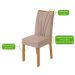 Conjunto com 4 Cadeiras Apogeu Suede Creme e Amêndoa