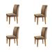 Conjunto com 4 Cadeiras Atenas Suede Animalle Chocolate e Capuccino