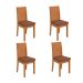 Conjunto com 4 Cadeiras Athenas Revestimento Sintético Avelã e Amêndoa