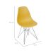 Conjunto com 4 Cadeiras DKR Eames Açafrão e Cromado