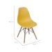 Conjunto com 4 Cadeiras DKR Eames Açafrão e Madeira