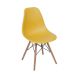 Conjunto com 4 Cadeiras DKR Eames Açafrão e Madeira