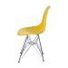 Conjunto com 4 Cadeiras DKR Eames Amarelo e Cromado