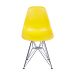 Conjunto com 4 Cadeiras DKR Eames Amarelo e Cromado