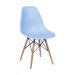 Conjunto com 4 Cadeiras DKR Eames Azul Claro e Madeira