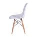 Conjunto com 4 Cadeiras DKR Eames Branco e Madeira