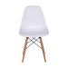 Conjunto com 4 Cadeiras DKR Eames Branco e Madeira