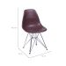 Conjunto com 4 Cadeiras DKR Eames Café e Cromado