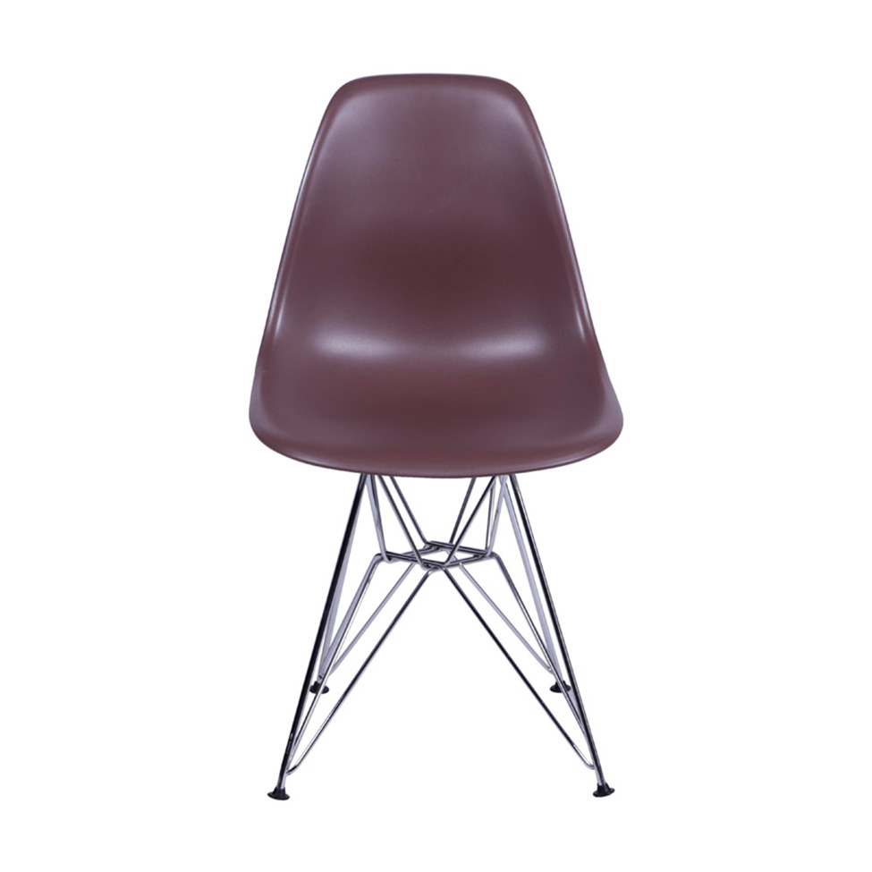 Conjunto com 4 Cadeiras DKR Eames Café e Cromado